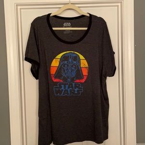 Disney Star Wars Darth Vader Ringer Tee, Plus 3.